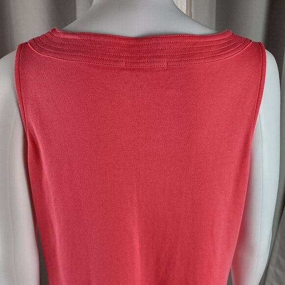 New York & Company Pink 100% Cotton Sleeveless Sheath Pullover Dress Size Large - Picture 5 of 12